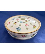 Vintage Porcelain Flower Frog Bowl Floral Design Gilt Trim Minton 6&quot; Dia... - $897.94 MXN