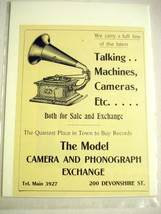 1906 Ad Model Camera and Phonograph Exchange, Boston - $7.99