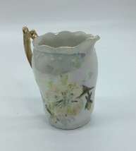 Vintage Beautiful Hand Painted Floral Unmarked Creamer Euc Gorgeous - £13.51 GBP