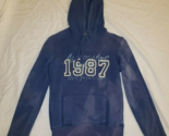 AEROPOSTALE NEW YORK CITY 1987 BLUE COLD WEATHER PULLOVER HOODIE SWEATER S - $18.74