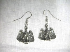 Large Size Detailed Majestic Eagle 3D Dangling Charms Pierced Pair Of Earrings - $9.99