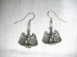 Large Size Detailed Majestic Eagle 3D Dangling Charms Pierced Pair Of Earrings - £7.61 GBP