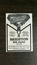Vintage 1909 Brighton Silk Garter for Men Original Ad 721 - $6.64
