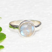 925 Sterling Silver Labradorite Ring Gemstone Ring Handmade Jewelry Gift For Her - £22.78 GBP