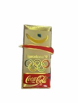 Pin Badge - Barcelona 1992, Olympics, Coca Cola - $11.23