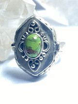 Poison ring turquoise sterling silver women girls size 8 - £100.42 GBP