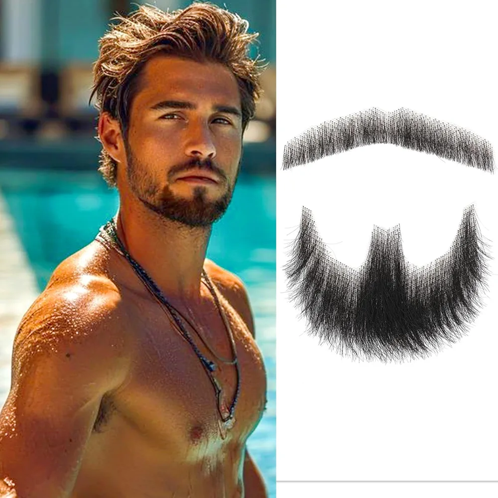 Fake Beard And Mustache Set. Hand Knotted For Film, Theater And TV All t... - $139.34 CAD