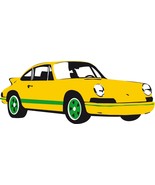 12x5cm Shaped Vinyl Window Sticker Porsche 911 car German vintage classic - £3.43 GBP