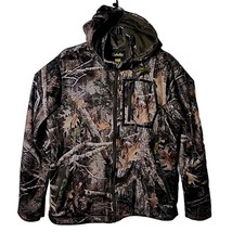 Cabela&#39;s Men L Fleece Lined Removable Hood Full Zip True Timber Cameo Sw... - $51.23