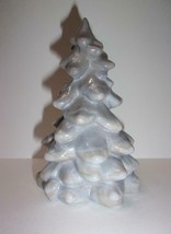 Mosser Glass Gray Marble Swirl 5.5&quot; Medium Christmas Tree Figurine Made In USA! - £24.55 GBP