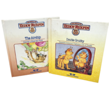 2 Vintage 1980&#39;s The World Of Teddy Ruxpin Books The Airship + Double Grubby - £14.94 GBP