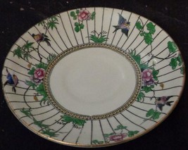 An item in the Pottery & Glass category: Antique China Booths Saucer - OLD - Springtime Pattern Gold Trim - PRETTY COLORS