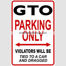 Pontiac GTO Metal Parking Sign - $22.54