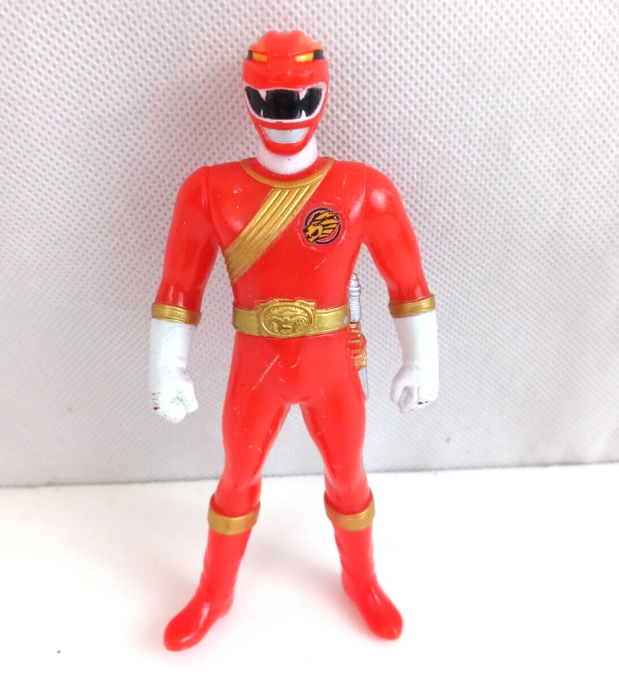 Vintage 2001 Bandai Power Rangers Wild Force Red Ranger 4.75&quot; Vinyl Figure - $12.86