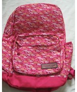 Vineyard Vines Pink Orange Whales Nylon Backpack School Book Bag - $39.67 CAD