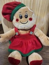 Gingerbread Woman 19” Plush Christmas Green Red Outfits RARE Vintage - £9.97 GBP