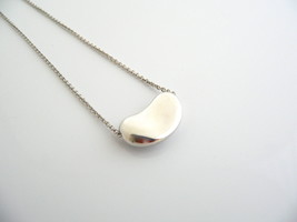 Tiffany &amp; Co Silver Peretti Medium Bean Necklace Pendant 19 Inch Longer ... - £238.20 GBP