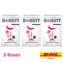 3 x DONUTT Collagen Peptide 4500 mg Vitamin C, E Cherry Drink Mix 15 Sachets - £36.25 GBP