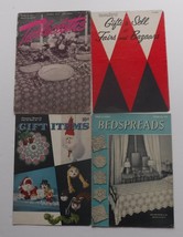 Vintage Crochet Pattern books / booklets Lot of 4 Tablecloths Bedspreads - £7.44 GBP