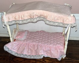 Barbie Dream Canopy Bed 1982 Mattel Pink Bedding - $372.81 MXN