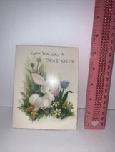 Vintage 1960’s American Greeting Easter Niece Greeting Card Bunny Rabbit - $4.94