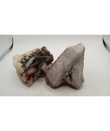 White w/ Red Calcite Mineral Specimens ( 2 ) Included - NEW MEXICO - - $515.40 MXN