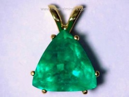 Faceted Emerald Pendant, Colombian Emerald in 14K Gold, 1.92ct. Emerald Gemstone - £2,306.51 GBP