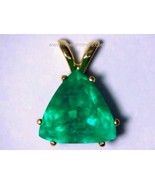 Faceted Emerald Pendant, Colombian Emerald in 14K Gold, 1.92ct. Emerald ... - £2,304.06 GBP