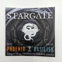 TPK Roleplay Stargate Promo Sticker RPG Phoenix Basilisk - £7.64 GBP