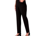 Susan Graver Smart Ponte Knit Slim Leg Pants-  Black, Petite 3X - £25.69 GBP