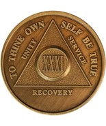 31 Year AA Medallion Bronze Serenity Prayer Sobriety Chip XXXI - $55.79 MXN