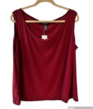 Ashley Stewart Women’s Tank Top Size 22/24 Burgundy Maroon Red Vintage USA NEW - £7.81 GBP