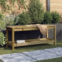 Garden Bench 108x35x45 cm Impregnated Wood Pine - £54.49 GBP