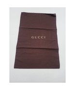 Gucci Dust Bag Storage Cover Drawstring Brown 17&quot; x 11.4&quot; VINTAGE - $34.38 CAD