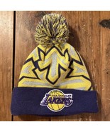 New Era Los Angeles LA Lakers Beanie NBA Hat Cap Knit Pom Adult One Size - £10.92 GBP