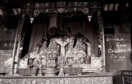 Vintage Photo; Chinese Gods In Joss House; Canton, China; Circa 1912 - £11.75 GBP