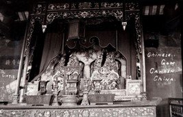 Vintage Photo; Chinese Gods In Joss House; Canton, China; Circa 1912 - $14.95