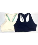 Fabletics Boost Sports Bra Large Lot 2 Navy Ivory Activewear Women&#39;s - $561.60 MXN