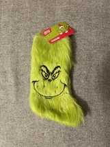 New! Dr. Seuss The GRINCH 9&quot; Furry Face Stocking by RUZ - $186.21 MXN