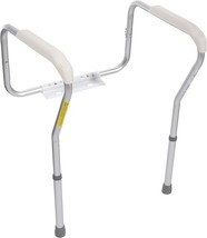 Essential Medical Supply Adjustable Toilet Safety Rails with Handles, White - £61.54 GBP