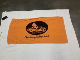 Orange Beach Towel by Diplomat ONE SEXY BIKER CHIC - £8.17 GBP