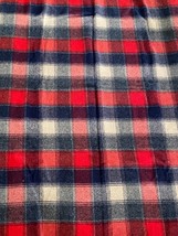Pendleton Vintage Red Black Plaid Blanket Throw Fringe Virgin Wool USA - £71.67 GBP