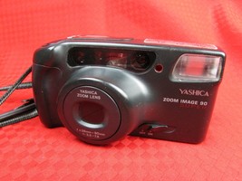 Vintage Yashica Zoom Image 90 Super 35mm Point And Shoot Camera w/neck s... - £18.45 GBP