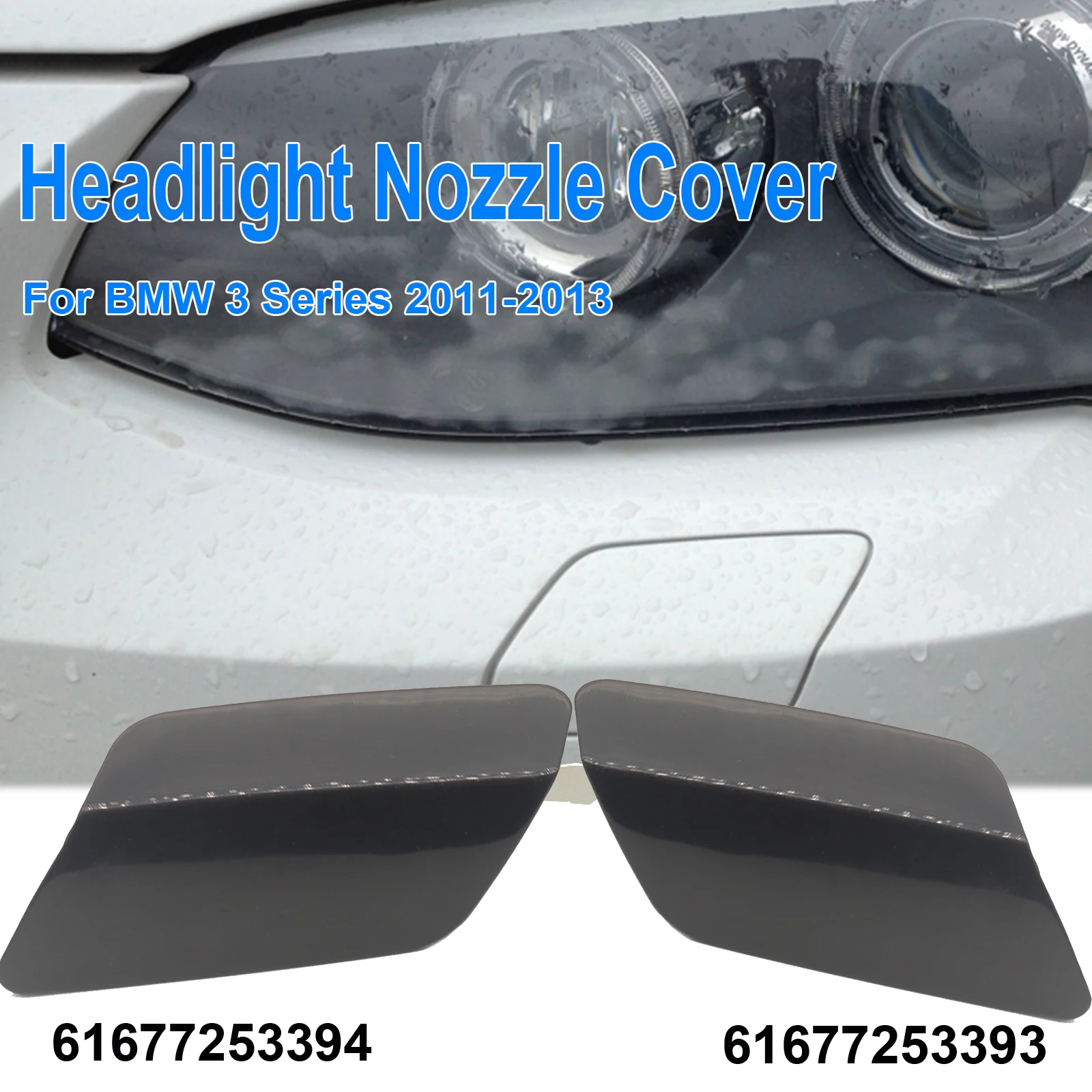 Front Bumper Headlight Washer Nozzle Cover Cap For BMW 3 Series Coupe E92 E93 - £15.85 GBP