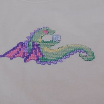 Colorful Dragon Stitch a Shirt Completed on Long Sleeve Size Small Kids Shirt - £11.37 GBP