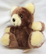 Vintage Russ Cute Mini Brown Teddy Bear 4&quot; Plush Stuffed Animal Toy - £11.94 GBP