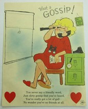 Vintage Valentine Gossip Sharp Darts Penny Dreadful Sarcasm Insult Poem Ephemera - £7.86 GBP