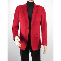 Men's Velvet Sports Coat Grammy Amy Award BASSIRI , LEONARDI J1042 Christmas Red image 7