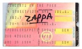 Frank Zappa Konzert Ticket Stumpf August 26 1984 New York Stadt - £92.00 GBP