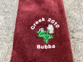 Golf Bag Towel Frog Maroon Creek 2010 Bubba  Embroidered Port Authority - £7.87 GBP